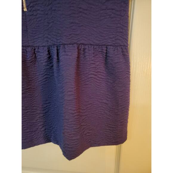 Sandro Paris Long Sleeve Dark Blue Black Crepe Color-Blocked Mini Dress, Size 8 - Picture 7 of 11